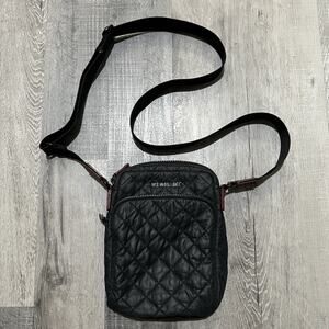 MZ Wallace Black Metro Crossbody Bag Quilted Womens Mini Travel Casual Nylon